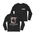 Gengahr Athena black long sleeve t-shirt with dog graphic and logo print