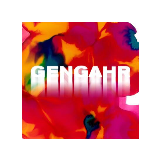 Gengahr art print — original ink painting by Hugh Schulte with Gengahr logo in red, orange and purple tones