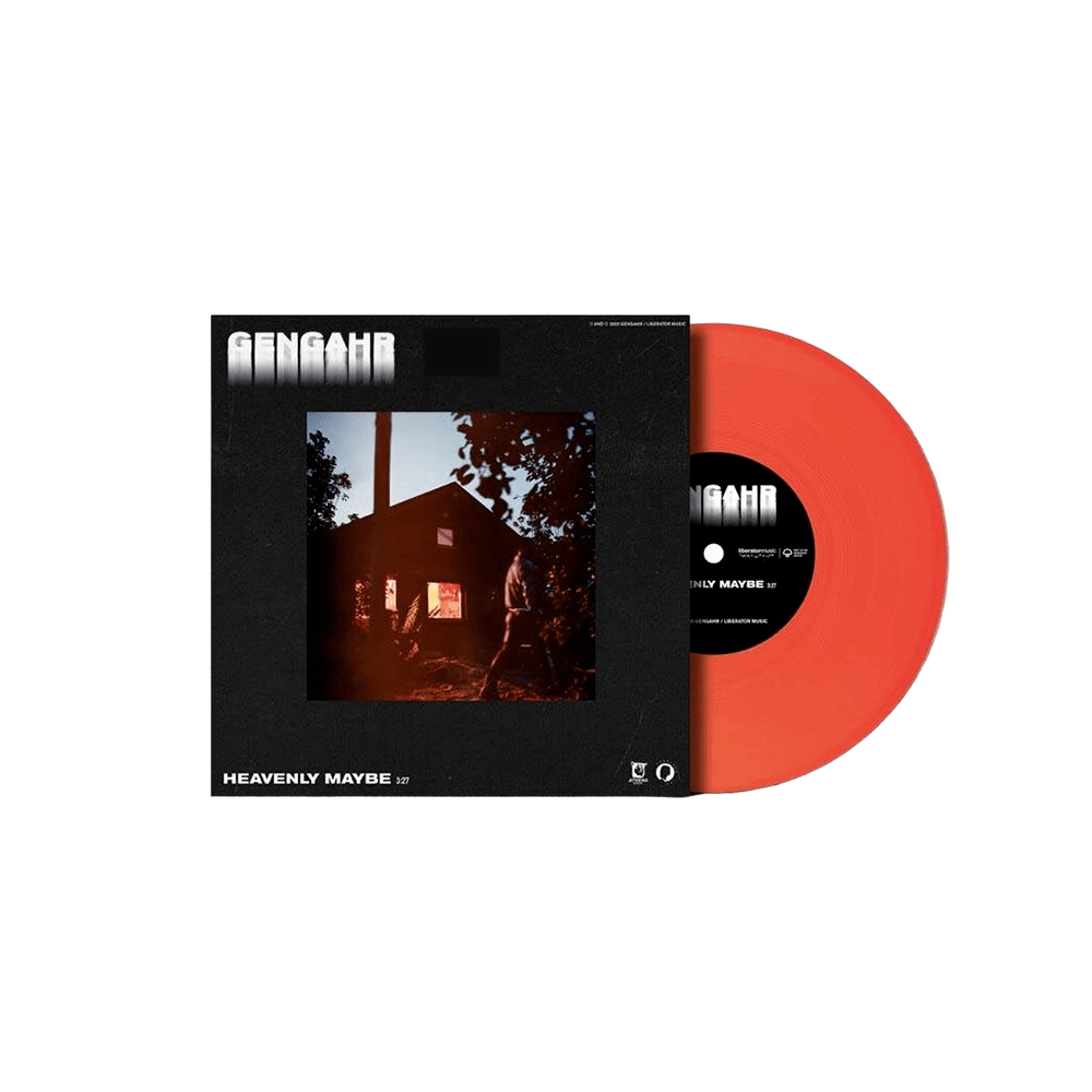 Gengahr Heavenly Maybe 7 inch red vinyl single with dark sleeve