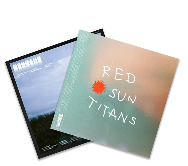 Gengahr Red Sun Titans and Sanctuary LP vinyl bundle — two record sleeves
